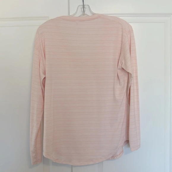 ATHLETA Cloudlight Stratus Striped Top Size Small Light Pink Long Sleeve Women’s - Picture 4 of 6
